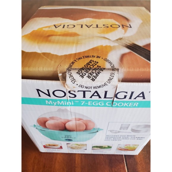 Nostalgia My Mini 7-Egg Cooker NEW In Box Green Easy Egg Cooking Easter - Picture 2 of 3